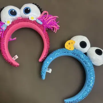 USJ 유니버셜 세서미 스트릿 쿠키 몬스터 아비 스팽글 머리띠