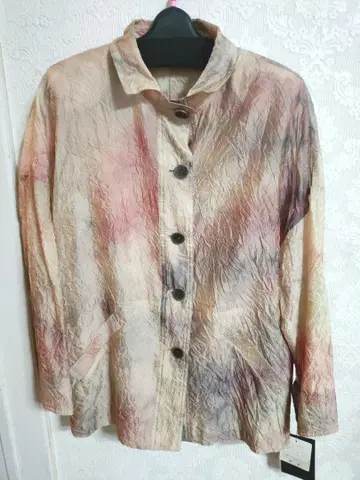 디자인 실크 블라우스 멀티 컬러 자켓