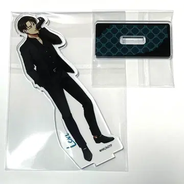 리바이 가라오케의 철인 아크릴 스탠드 블랙 수트 진격의 거인 병장