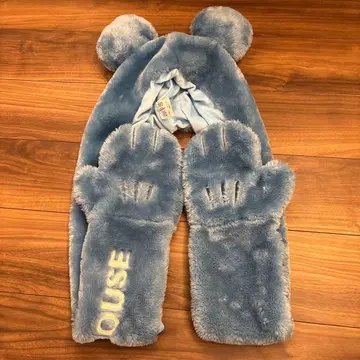 디즈니 미키 팬캡 머플러 블루