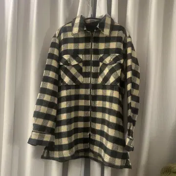 LIMITED America 블랙 화이트 체크 셔츠 XS