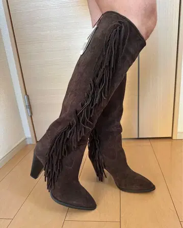 ZARA 프린지 디자인 부츠 23.5cm 미사용 새상품