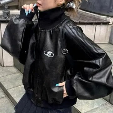 블랙 가죽 자켓