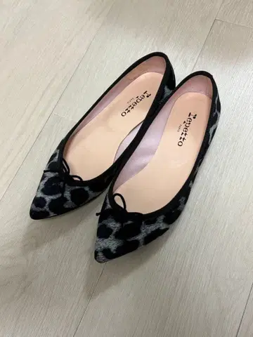 Repetto 브리짓 블랙 레오파드