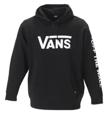 VANS 블랙 후드 부착 후드티
