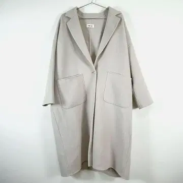 evam eva 울 테일러드 롱 리버 코트 아이보리 S 사이즈