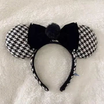 미니 머리띠 하운드투스 체크 패턴