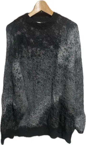 [ 완판템 ] WYM LIDNM 모헤어 블렌드 자카드 샤기 니트 (M)