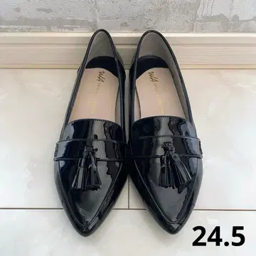 [ ORiental TRaffic ] 에나멜 플랫 펌프스 블랙 24.5