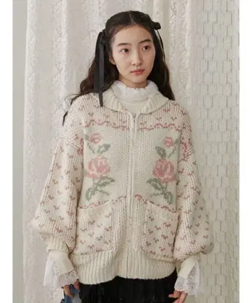 merryjenny 니트 가디건 pink