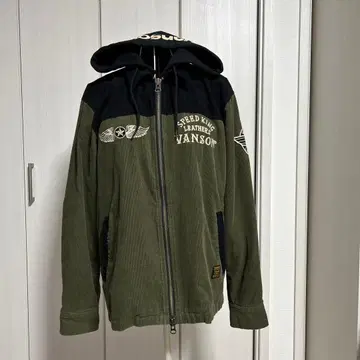VANSON 후드 부착 코듀로이 자켓