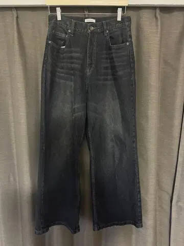 Regen Glanz 와이드 배기 데님 팬츠