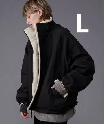 스탠드넥 보아 리버서블 블루종