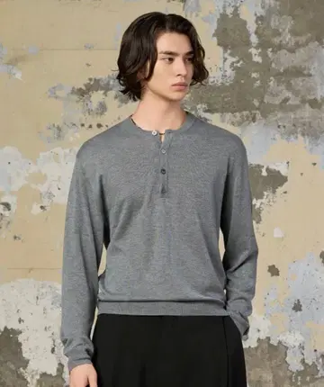 [새상품급] HYOJI 캐시미어 혼방 헨리넥 크롭 니트 MUSINSA 울