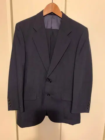 레어 사이즈 모헤어 혼방 MIYUKI 수트 일본제 네이비 A3 160cm