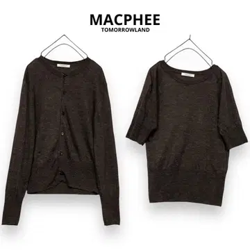 MACPHEE 플레인 린넨 크루넥 앙상블 린넨 가디건