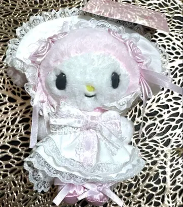 산리오 마스코트 홀더 화이트 프릴 마이멜로디