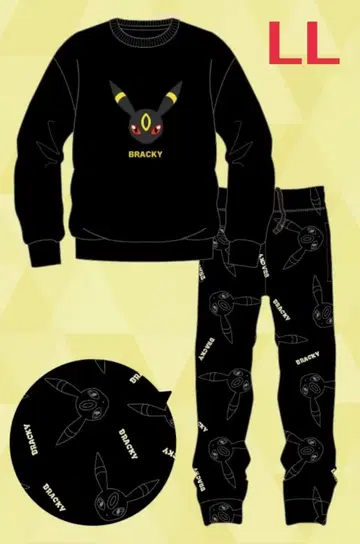 포켓몬스터 룸웨어 블래키 트레이닝복 롱 바지 상하의 LL
