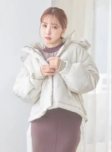 mistreass 미 후드 부착 패딩 자켓 다운