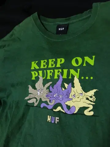 HUF 티셔츠 L 사이즈 그린