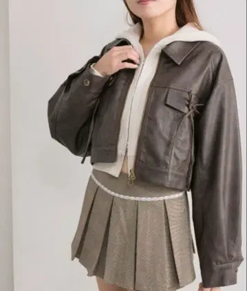 OLIVE des OLIVE 가죽 재킷 리본