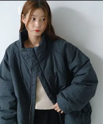 Kastane 체크 충전솜 리버서블 아우터