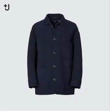 새상품급 유니클로 +J 울 블렌드 오버 사이즈 셔츠 자켓 네이비 M