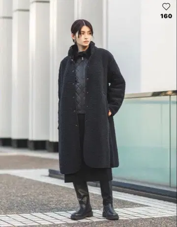 UNIQLO C 보아 플리스 스탠드 칼라 코트