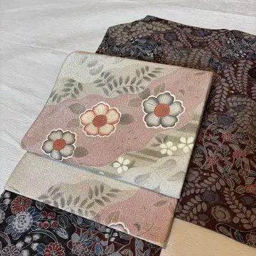 츠즈레 나고야 오비 츠지 가 꽃 무늬 츠즈레 오비 나고야 오비