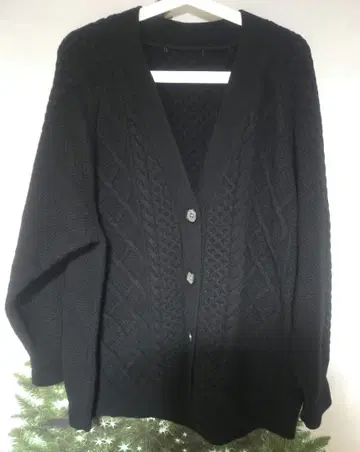 [ 빅 사이즈 ] 와케아리 23구 케이블 니트 가디건 사이즈 46