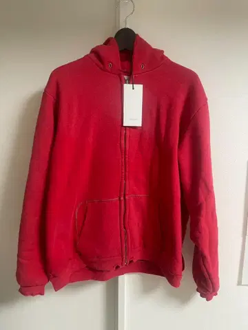 A.PRESSE 25aw 빈티지 집 스웻 후디 빨간색