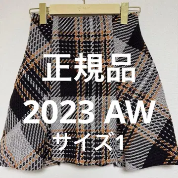 [정품] SNIDEL 로빙 체크 미니 스커트 GLY 사이즈 1