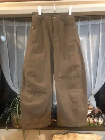 배럴 레그 코튼 슬랙스