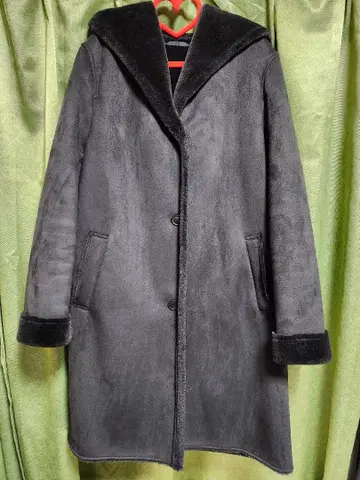 UNIQLO 무스탕 터치 후디드 코트 그레이 XL