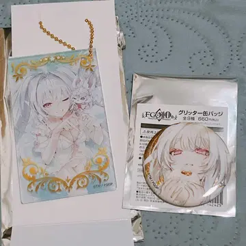 FGO 로손 콘셉트 예복 키링 글리터 캔뱃지 레이디 아발론