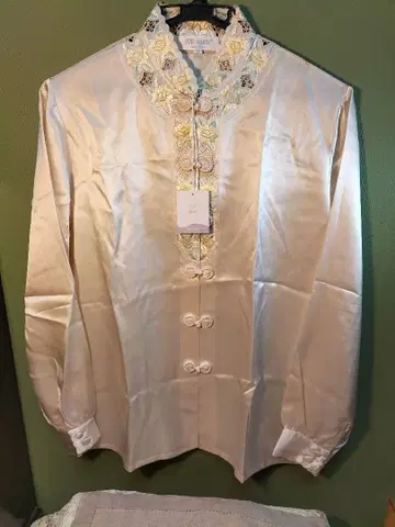 xiudu 아이보리 자수 셔츠 블라우스