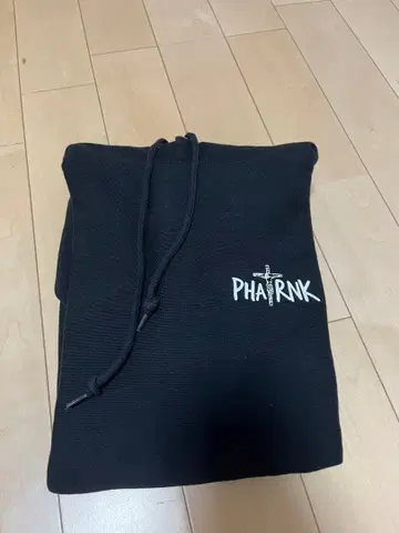 PHARNK 블랙 후드티 팻랭크 S