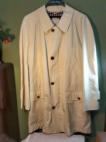 Aquascutum 스텐카라 코트 남성용 M 아이보리