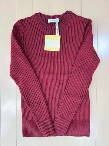 [ 유나이티드 애로우즈 ] 버건디 빨간색 니트 스웨터 [ 클리닝 완료 ]