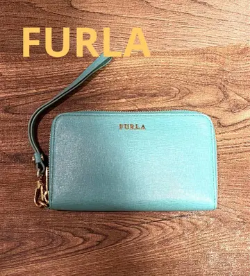 훌라 네이비 컴팩트 장지갑 카드 케이스 블루그린 스트랩 포함