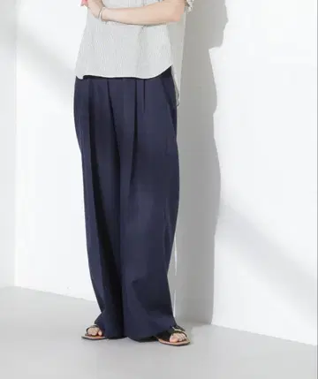 나노 유니버스 네이비 와이드 팬츠