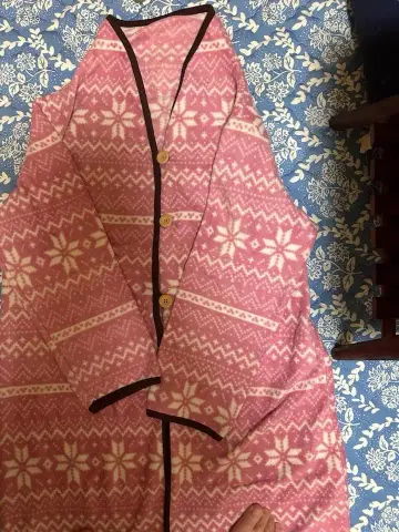 눅미 착용 담요 착용 블랭킷 눈꽃 패턴 플리스 룸웨어