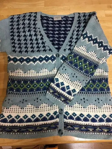 NEXT 페어아일 패턴 가디건 NEXT 코튼 100%