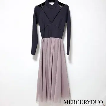 새상품급 MERCURY DUO 튤 도킹 2WAY 니트 원피스