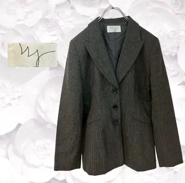 테일러드 자켓 [ F ] 다크 그레이 스트라이프 울 클래식