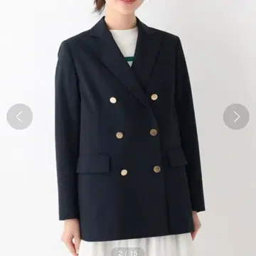 OPAQUE.CLIP 네이비 블레이저 자켓 골드 버튼