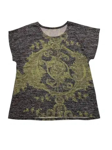 00s 빈티지 블랙 그린 그래픽 T셔츠 튜닉