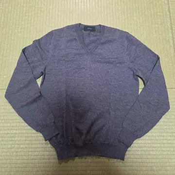 ZANONE 니트 울 사이즈 M 이탈리아제 V넥 46 그레이
