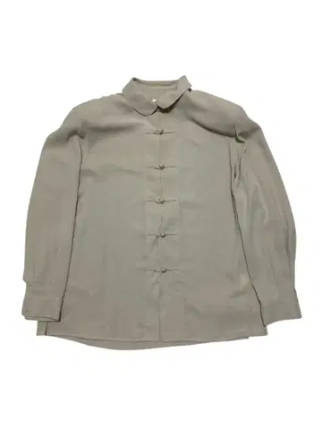 새상품급 KRIZIA 베이지 긴팔 셔츠 여성용 42호