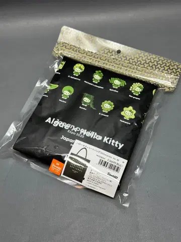 오사카 간사이 엑스포 일본관 헬로키티 토트백 조류 M 블랙